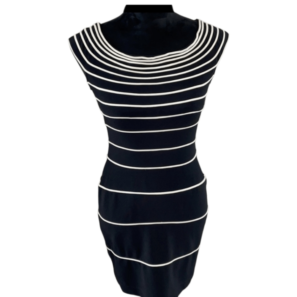Cache black and white mini dress